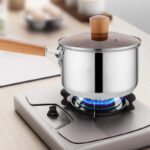 Super Stainless Steel Thickened Sauce Pan with Wooden Handle – 16 cm - Image 6