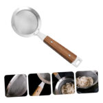 Stainless Steel Mesh Strainer Spoon with Handle – 26 cm - Image 2