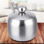 Sugar Bowl with Lid And Spoon Stainless Steel  – 8.5 cm (Silver) - Image 2