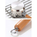 Super Stainless Steel Thickened Sauce Pan with Wooden Handle – 16 cm - Image 5