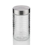 Glass & Stainless Steel Storage Jar – 1.2L ( 20 × 9 cm )