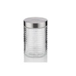 Glass & Stainless Steel Storage Jar – ( 12 × 9 cm )