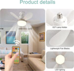 Fan with LED Light & Remote Control - 42 cm - Image 6