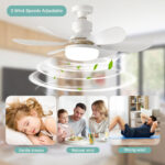 Fan with LED Light & Remote Control - 42 cm - Image 7