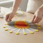 Silicone Mats  Anti-Slip Flower Design  Set of 3 - Image 4