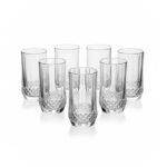 Crystal Design Drinking Glass  6 Pc Set –  240 ml