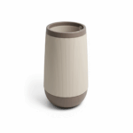Modern Ribbed Round Plastic Planter ( Ø 30 × H 80 cm )