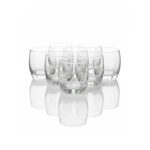 Glass Flat Bottom Drinking Cup – 6 Pc Set