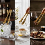 Hand Design Tong Stainless Steel 24 cm - Golden - Image 2