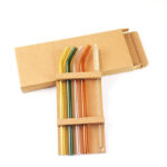 Reusable Borosilicate Glass Straw 6 Pc Set + Cleaning Brush