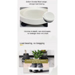 Round Plastic Plant Caddy with Wheels  39 cm  – Grey - Image 3