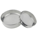 Flour Mesh And Soil Sieve Set of 2  Stainless Steel  - 9.5 cm - 10.5 cm