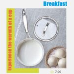 Stainless Steel Milk Pot / Sauce Pan with Glass Lid – 16 cm - Image 2