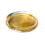 Round Pastry Display Box  Gold Base with Clear Lid - Set of 3 Pcs
