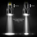 Rechargeable Mini Torch Metal Cob Led Flashlight - Image 4