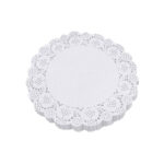 White Round Lace Paper Doilies – 19 cm 100 Pc – White