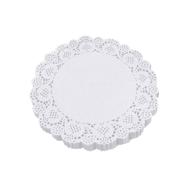 White Round Lace Paper Doilies – 19 cm 100 Pc – White