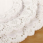 White Round Lace Paper Doilies - 19 cm 100 Pc - White - Image 4