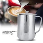 Milk Jug with Lid  Stainless Steel – 300 ml - Image 4