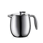 French Press Coffee Maker Double Wall - Silver