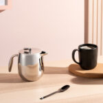 French Press Coffee Maker Double Wall - Silver - Image 3