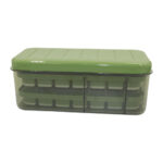 Silicone Ice Cube Tray with Lid And Storage Bin – Orange / Green - Image 8