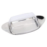 Small Butter Dish with Lid – Modern Boat-Type Butter Container