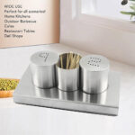 Salt And Pepper Shaker Set – Matte Stainless Steel - Image 4