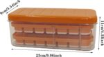 Silicone Ice Cube Tray with Lid And Storage Bin – Orange / Green - Image 7