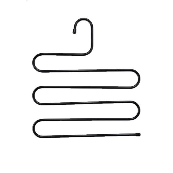 S-shaped black stainless steel hanger