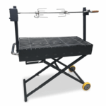 Iron BBQ Grill with Rotisserie – 85 x 40 cm