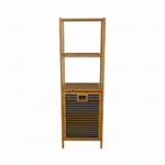 Bamboo 3-Tier Storage Rack And Laundry Basket Dirty