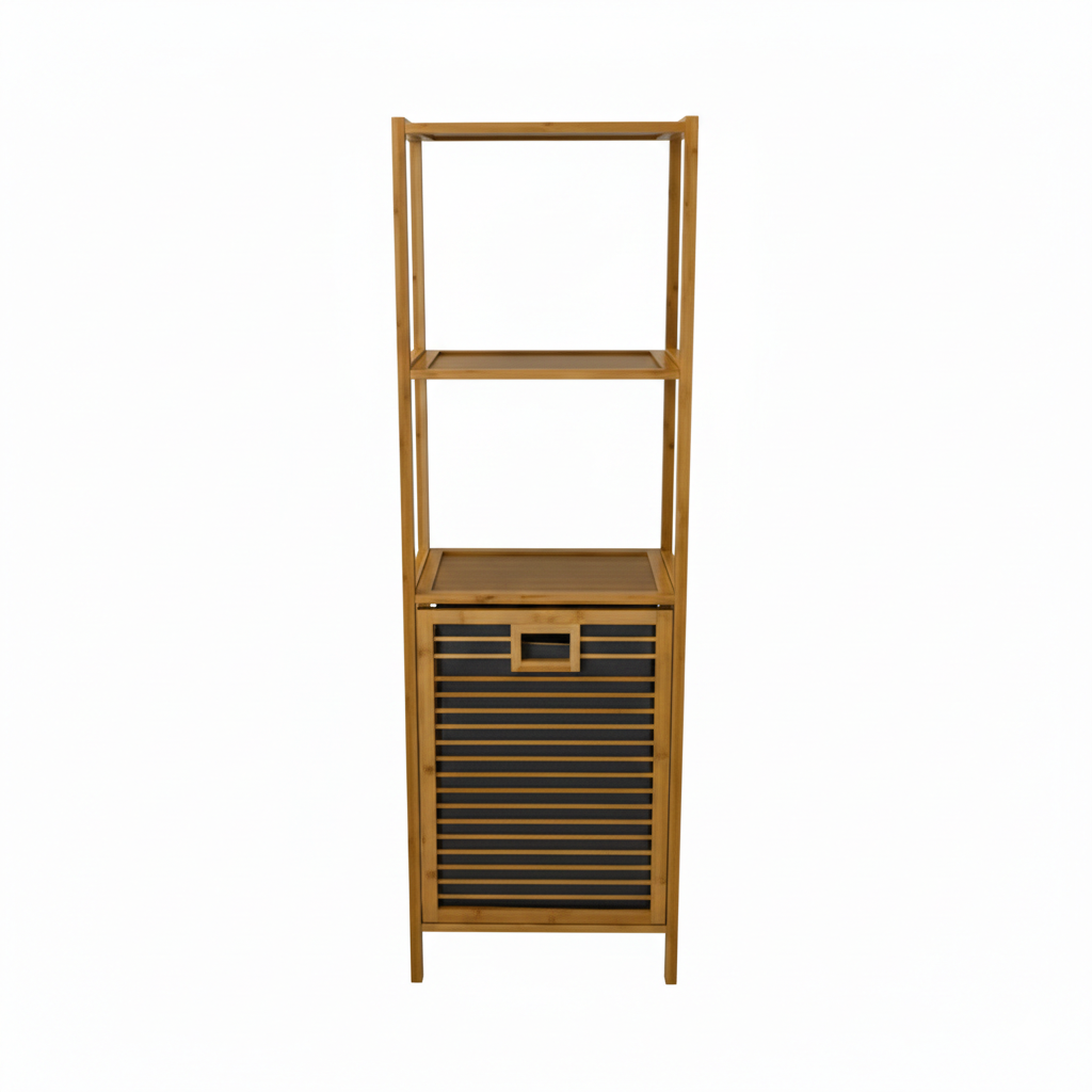 Gemini_Generated_Image_hk1p94hk1p94hk1p Bamboo 3-Tier Storage Rack And Laundry Basket Dirty - Image 1