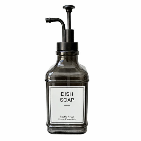 Selene Black Glass Soap Dispenser – 500 ml