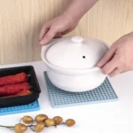 Silicone Pot Holder  Set of 2 – Teal / Black - Image 2