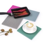 Silicone Pot Holder  Set of 2 – Teal / Black - Image 3