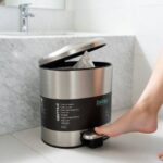 Oval Stainless Steel Pedal Trash Can Soft Close Lid - Image 3