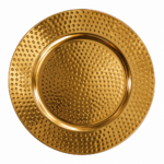 Plastic Plate Hammered Pattern Gold