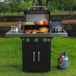 Iron Barbecue Grill with Dual-Surface Side Shelves - Image 2