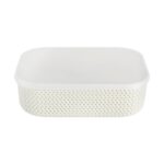Plastic Storage Box 8cmx26cm×36.5cm - White