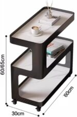 Luxury Living Room Rock Panel Sofa Side Tables - Image 3