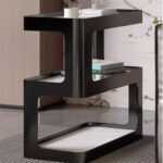 Luxury Living Room Rock Panel Sofa Side Tables - Image 5