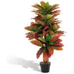 Artificial Croton Plant, Faux Codiaeum Variegatum