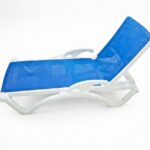 Outdoor Lounge Chair - Blue And White
