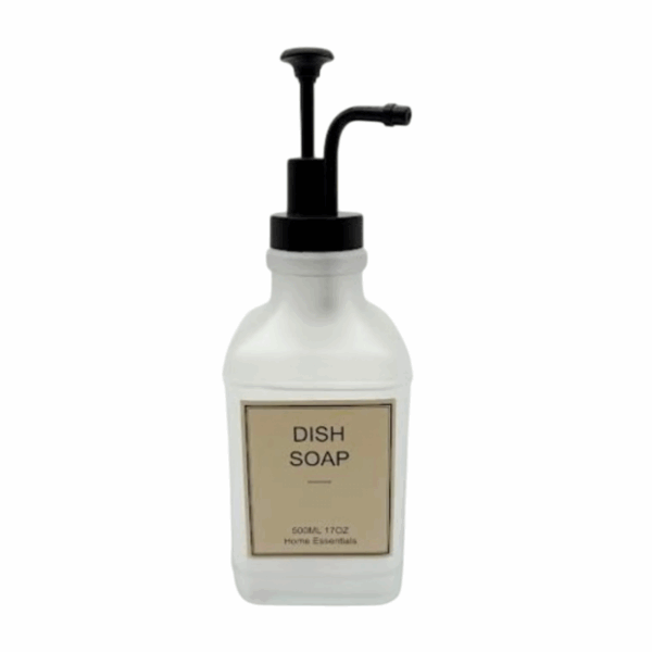 Selene White Glass Soap Dispenser – 500 ml