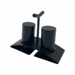 Salt And Pepper Set on Stand Stainless Steel - Matte Black