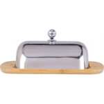 Bamboo Butter Dish with Stainless Steel Lid - Image 3