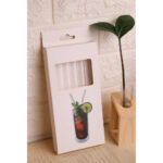Glass Straws Set – 4 pcs with Cleaning Brush - Image 2