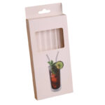 Glass Straws Set – 4 pcs with Cleaning Brush