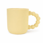 Porcelain Mug Collection With Bubble Handle in Soft Velvet Touch – 300 ml-lemon